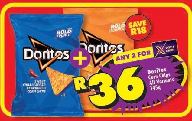 DORITOS CORN CHIPS all variants 145g
