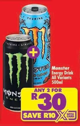 MONSTER ENERGY DRINK all variants 500ml