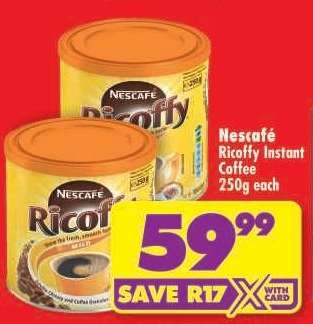 NESCAFÉ RICOFFY INSTANT COFFEE 250g