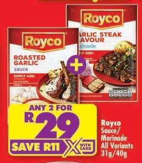 Royco Sauce/Marinade All Variants 31g/40g