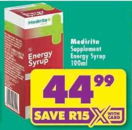 Medirite Supplement Energy Syrup 100ml