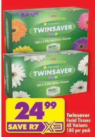 Twinsaver Facial Tissues