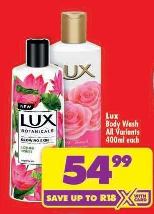 LUX BODY WASH all variants 400ml each