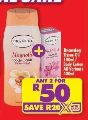 Bramley Tissue Oil 100ml/Body Lotion All Variants 400ml
