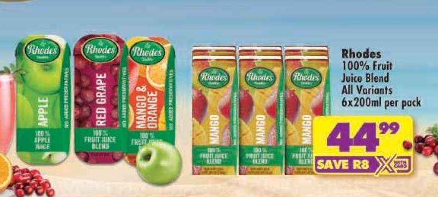 RHODES 100% FRUIT JUICE BLEND