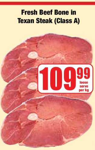 Fresh Beef Bone In Texan Steak (Class A)