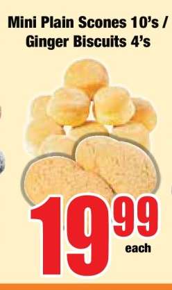 Mini Plain Scones 10's / Ginger Biscuits 4's