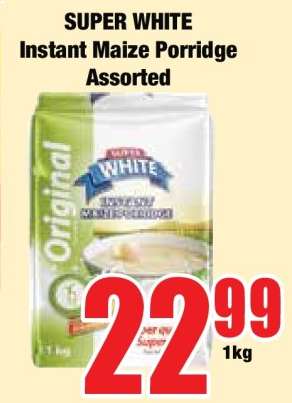 SUPER WHITE Instant Maize Porridge Assorted