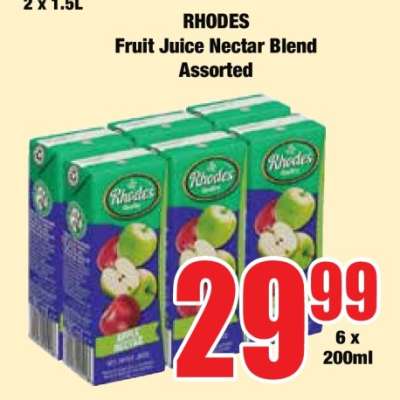 RHODES Fruit Juice Nectar Blend Assorted