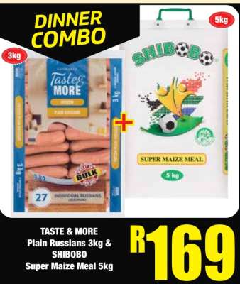 TASTE & MORE Plain Russians 3kg & SHIBOBO Super Maize Meal 5kg