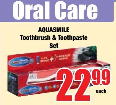 AQUASMILE Toothbrush & Toothpaste Set