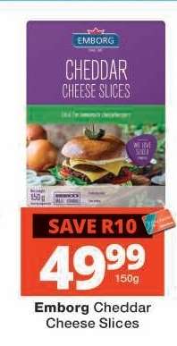 Emborg Cheddar Cheese Slices