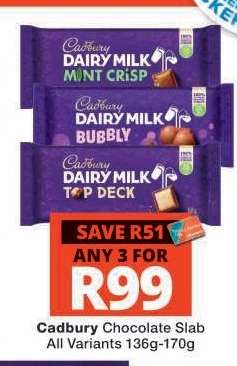 CADBURY CHOCOLATE SLAB