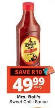 MRS BALL'S SWEET CHILLI SAUCE