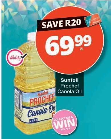 Sunfoil Prochef Canola Oil