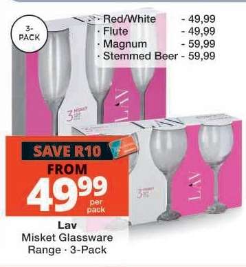 LAV Misket Glassware Range - 3-Pack