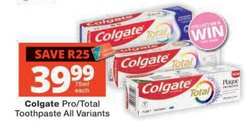 Colgate Pro/Total Toothpaste All Variants