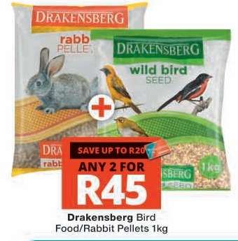 Drakensberg Bird Food/Rabbit Pellets 1kg