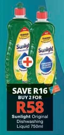 SUNLIGHT ORIGINAL DISHWASHING LIQUID 750ml