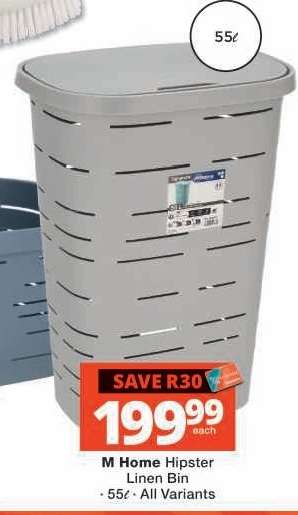 M-Home Hipster Linen Bin