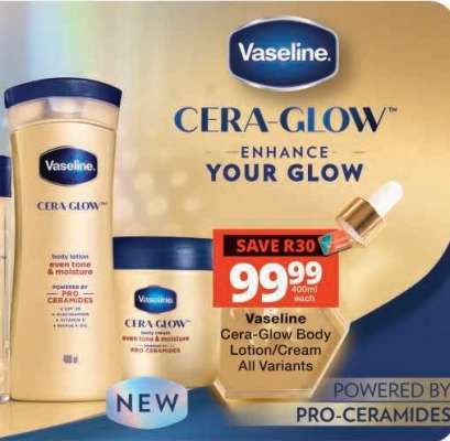 Vaseline Cera-Glow Body Lotion/Cream All Variants