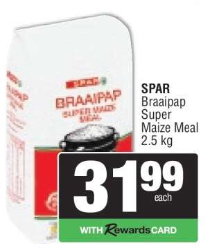 SPAR Braaipap Super Maize Meal 2.5 kg