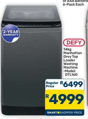 14kg Manhattan Grey Top Loader Washing Machine
