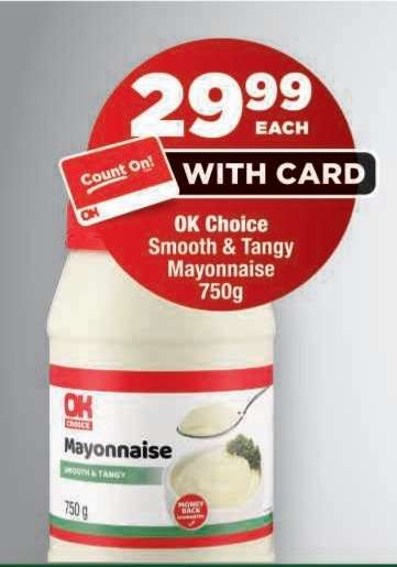 OK Choice Smooth & Tangy Mayonnaise
