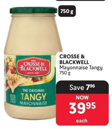 CROSSE & BLACKWELL Mayonnaise Tangy
