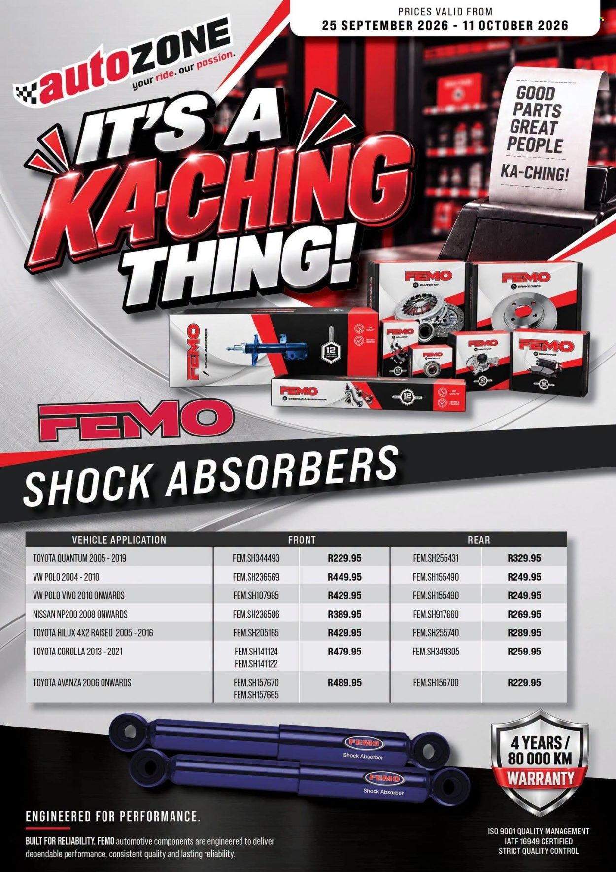 AutoZone specials - 09.25.2026 - 10.11.2026. Page 1