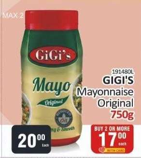 GIGI'S Mayonnaise Original 750g