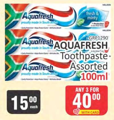 AQUAFRESH Toothpaste Assorted