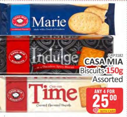 CASA MIA Biscuits 150g Assorted