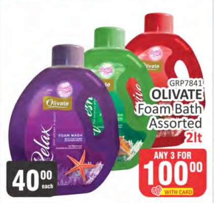 OLIVATE Foam Bath Assorted 2lt