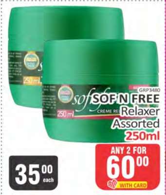 Soft N Free Relaxer Assorted