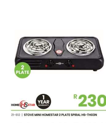 STOVE MINI HOMESTAR 2 PLATE SPIRAL HS-TH03N