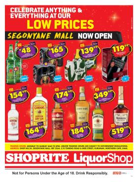 Shoprite - LiquorShop Low Prices Store Opening Segonyane Mall
