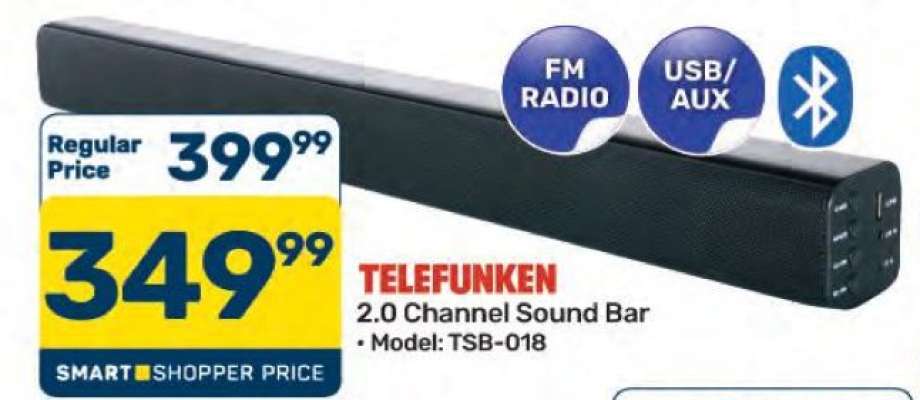 TELEFUNKEN 2.0 Channel Sound Bar