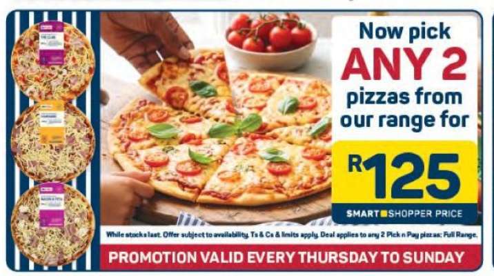 ANY 2 pizzas from our range
