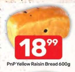 PnP Yellow Raisin Bread 600g
