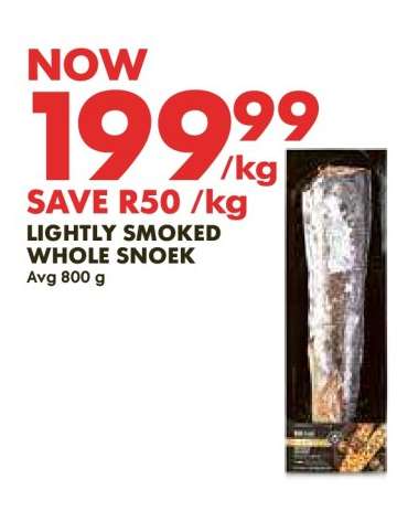 LIGHTLY SMOKED WHOLE SNOEK