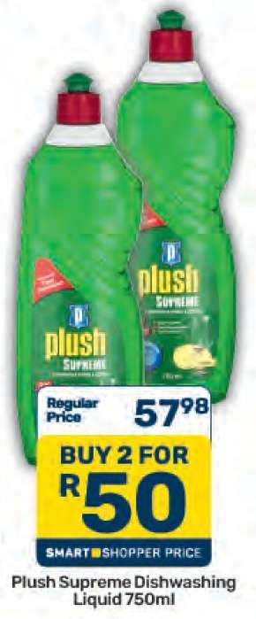 Plush Supreme Dishwashing Liquid 750ml
