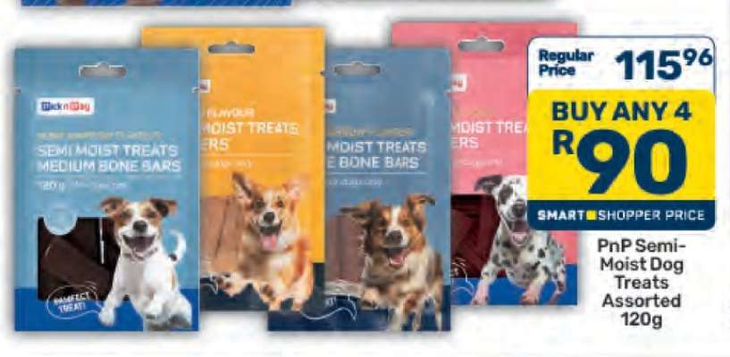 PnP Semi-Moist Dog Treats Assorted 120g