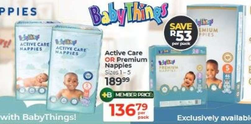BabyThings Active Care OR Premium Nappies