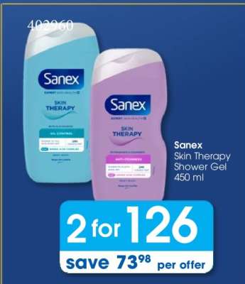 Sanex Skin Therapy Shower Gel 450 ml