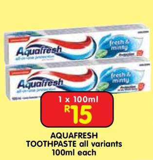 AQUAFRESH TOOTHPASTE all variants