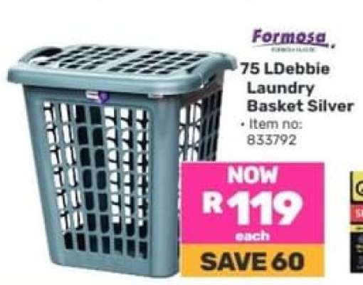75 LDebbie Laundry Basket Silver