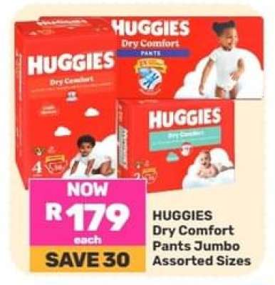HUGGIES Dry Comfort Pants Jumbo Assorted Sizes