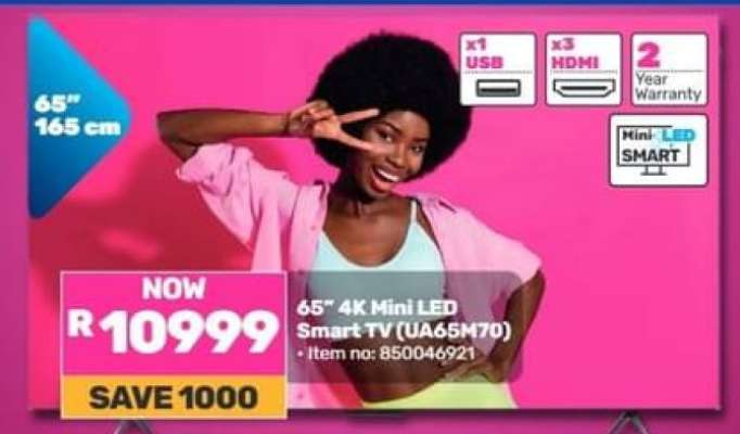 65" 4K Mini LED Smart TV (UA65M70)