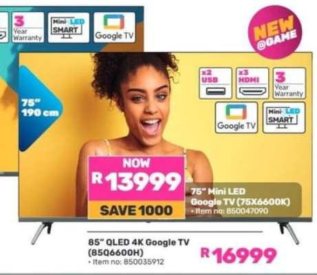 75" Mini LED Google TV (75X6600K)